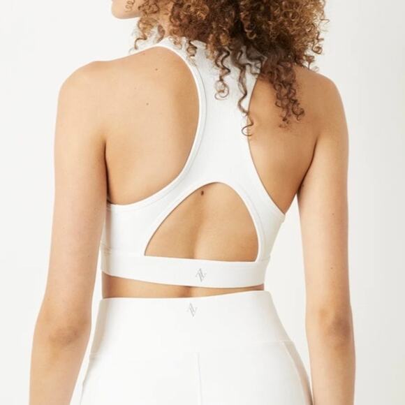 NWT Bandier All Access Rib Front Row Bra - White - XL - Picture 4 of 11